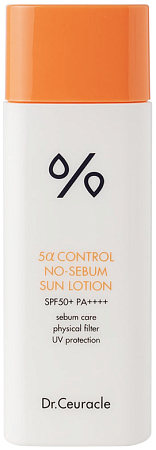 Dr.Ceuracle~Солнцезащитный лосьон для проблемной кожи~5α Control No Sebum Sun Lotion SPF 50 PA++++