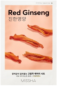 Missha~Регенирирующая тканевая маска с экстрактом женьшеня~Airy Fit Sheet Mask Ginseng